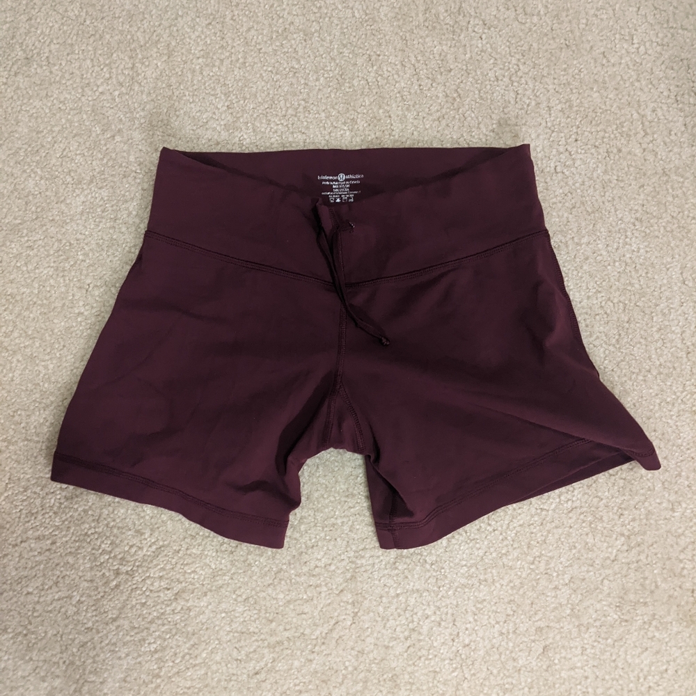 Lululemon Burgundy Short Leggings